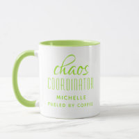 Coordinador de caos Tipografía verde personalizada