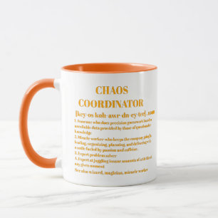 Taza Coordinador del caos Definición Oficina de fotogra