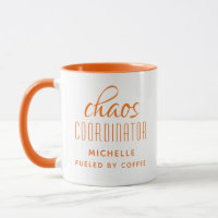 Coordinador del caos Naranja Tipografía personaliz