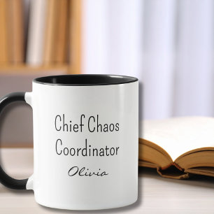 Taza Coordinador Jefe del Caos de Compañero de Trabajo