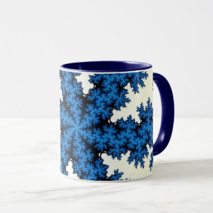 Taza Copo de nieve de China azul