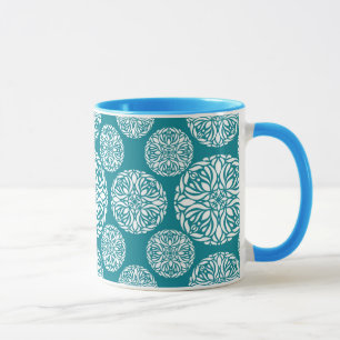 Taza Copo de nieve floral del invierno
