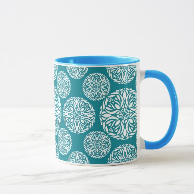 Taza Copo de nieve floral del invierno (Derecha)