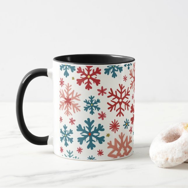 Taza Copos de nieve (Con donut)