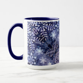 Taza Copos de nieve azules