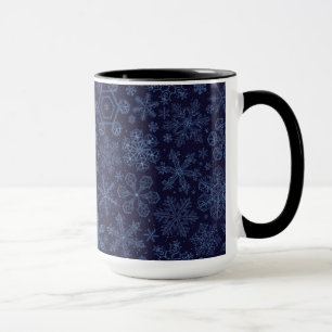 Taza Copos de nieve azules