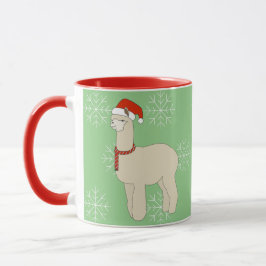 Taza copos de nieve de llama ilusima en Navidad
