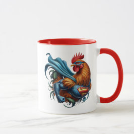 Taza Coq super-héros puissant.
