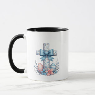 Taza Coqueta de la Cruz Floral Jesús Bow Religión Crist