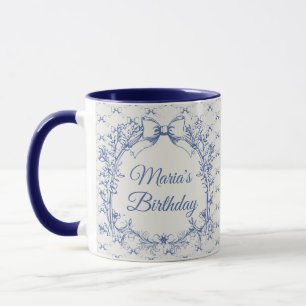 Taza Coquette Blue Bow