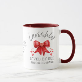 Taza Coquette Bow LAVISHLY LOVLY Christian Valentine