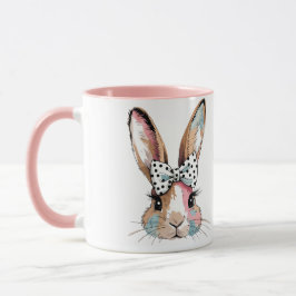 Taza Coquette Bunny Bow Mugs & Cups de Pascua