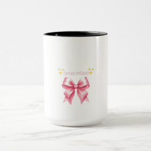 Taza Coquette de lazo rosa Vibes Gratis Cute Gir