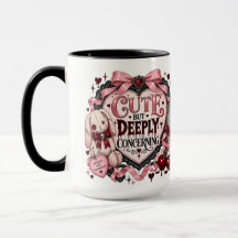 Taza Coquette Goth de 15oz: Linda pero profundamen
