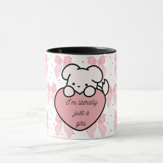 Taza Coquette Kawaii Girly Pink Heart Mug