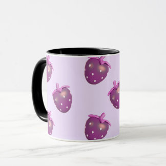Taza Coquette Kawaii Girly Purple Strawberry Mug