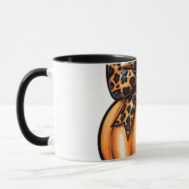 Taza Coquette Retro Happy Halloween Leopart Pumpkin