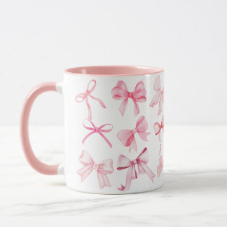 Taza Coquette rosa Girly Bow Print Mug