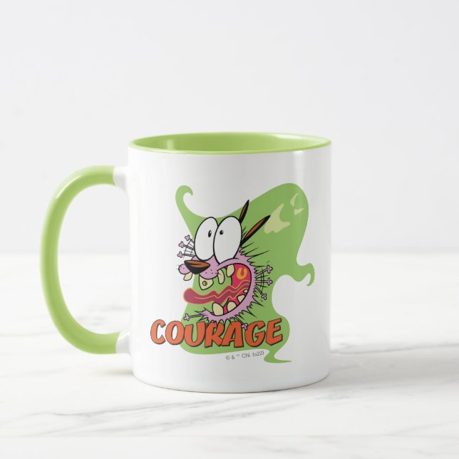 Taza Coraje al perro cobarde | Gráfico fantasma (Izquierda)