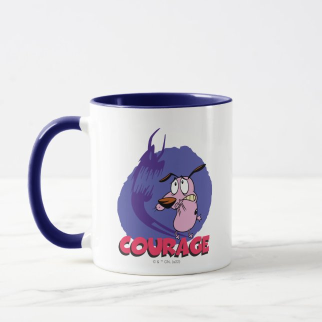 Taza Coraje al perro cobarde | Sombra gráfica (Izquierda)