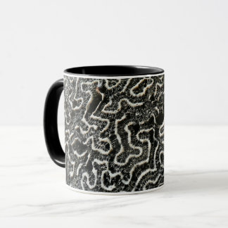 Taza Coral blanco y negro II Resumen Foto de la natural