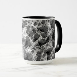 Taza Coral con almohada redonda de color blanco y negro