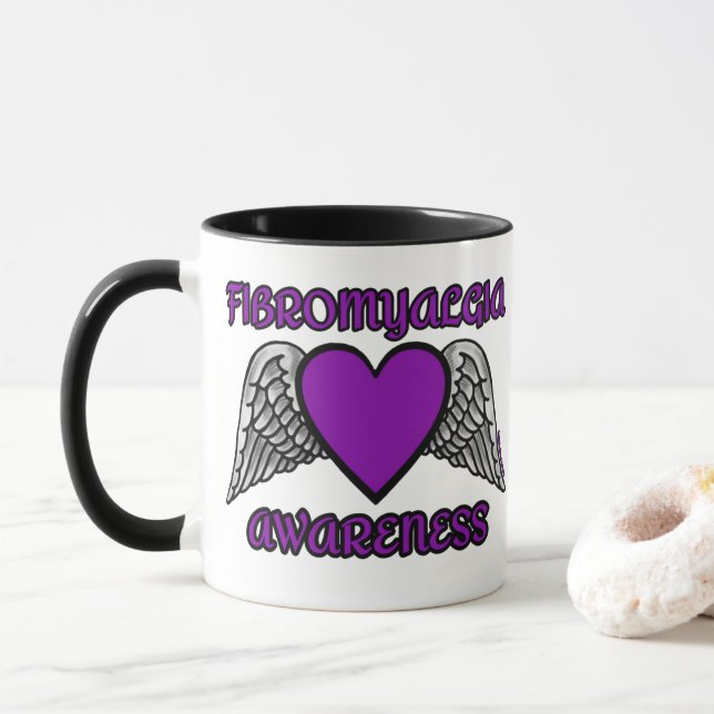 Taza Corazón/Alas... Fibro Mug (Con donut)