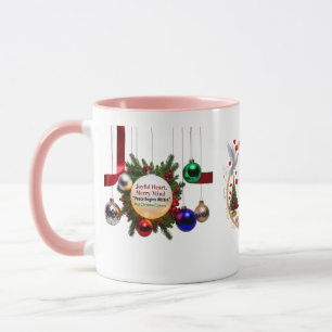 Taza Corazón Alegre, Mente Feliz — Colores múltiples de