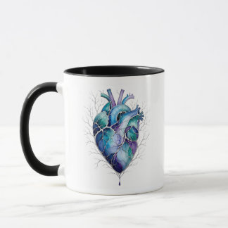 Taza Corazón Anatómico Azul y Púrpura