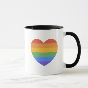 Taza Corazón arco iris