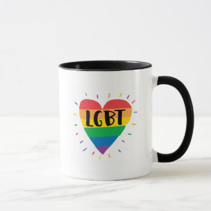 Taza Corazón arcoiris LGBT