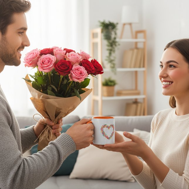Taza Corazón Botánico Acuarela (Subido por el creador)