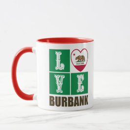 Taza Corazón Burbank de Bandera Estatal de la República