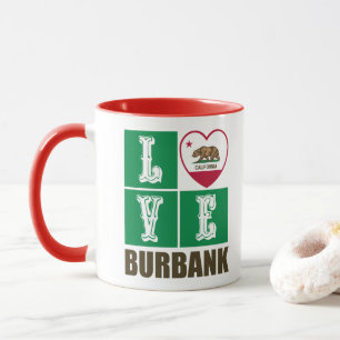 Taza Corazón Burbank de Bandera Estatal de la República
