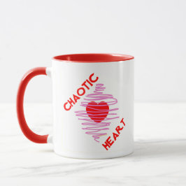 Taza Corazón caótico Amor Rojo Espiral Rosa Romance sal