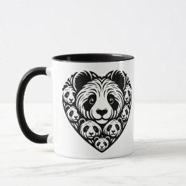 Taza Corazón de amor de Panda
