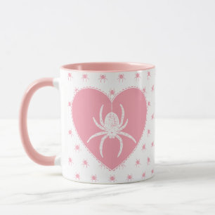 Taza Corazón de araña rosada