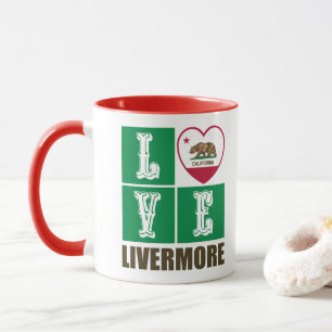 Taza Corazón de bandera de la República de California