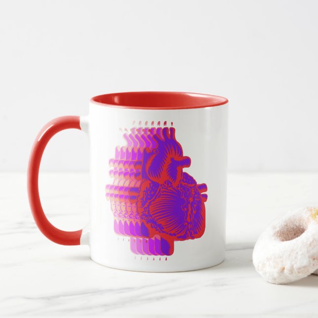 Taza corazón de Carreras (Con donut)
