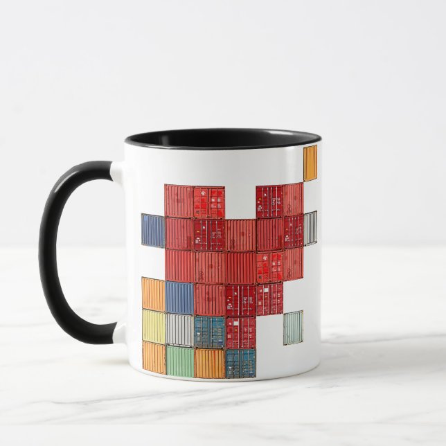 Taza Corazón de contenedor de envío (Izquierda)