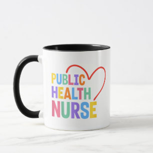 Taza Corazón de Enfermeras de Salud Pública