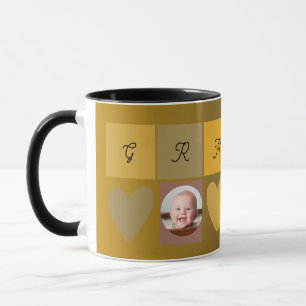 Taza corazón de foto de abuela