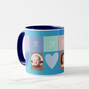 Taza corazón de foto de abuela