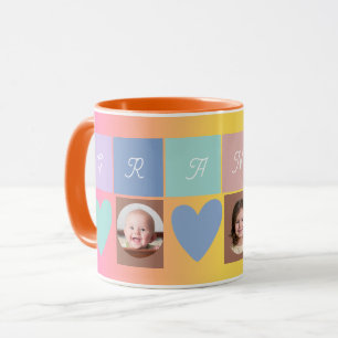 Taza corazón de foto de abuela