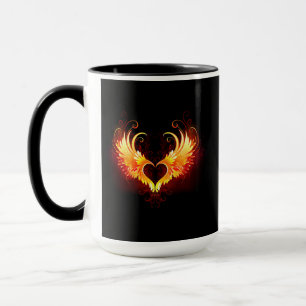 Taza Corazón de Fuego Ángel con Alas