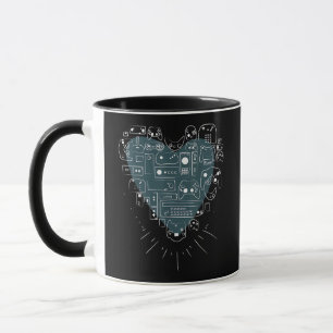 Taza Corazón de juegos retro Mandos de videojuegos Juga
