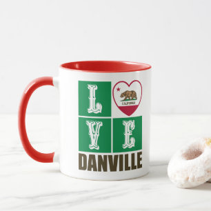 Taza Corazón de la bandera de la República de Californi