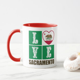 Taza Corazón de la bandera de la República de Californi