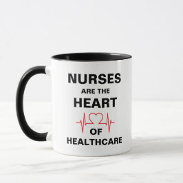 Taza Corazón de la enfermera de medicina café Mug