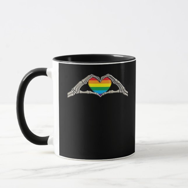 Taza Corazón de manos óseas activo (Izquierda)